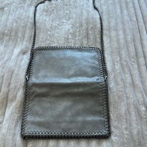 As U Wish Metallic Gray Crossbody Bag